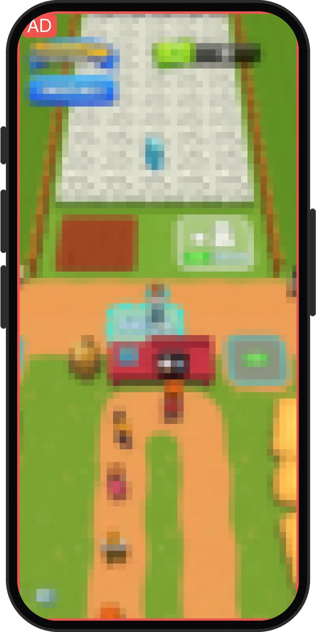 A full-screen ad as Alarm Clock HD opened (ad pixelated by us)